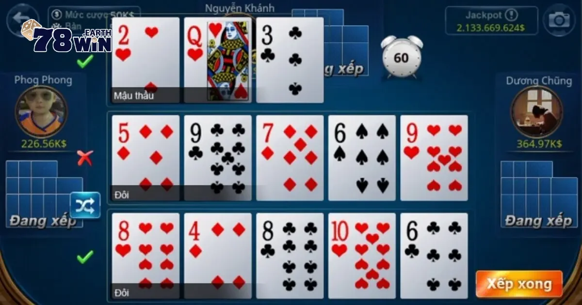 Game Bài Mậu Binh 78Win – Thách Thức Với Thưởng Hấp Dẫn 4 Cách Xếp Bài Mậu Binh Hiệu Quả Để Tăng Tỷ Lệ Thắng