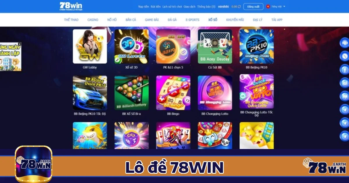 Vì sao nên chơi Lô đề 78win?