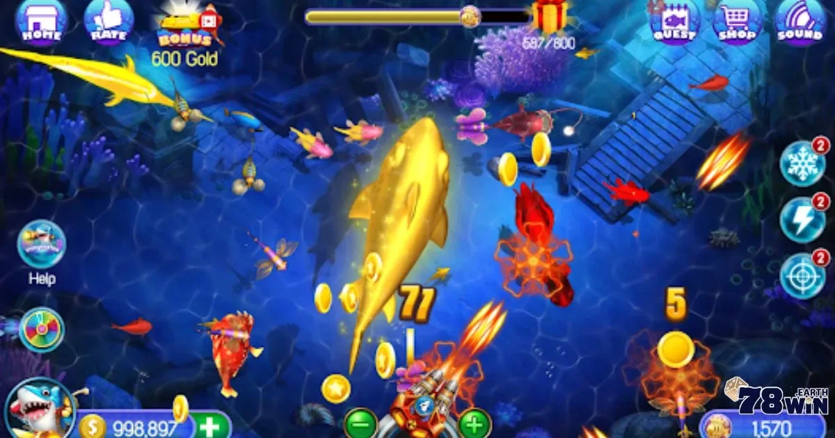 Bắn Cá May Mắn – Game Đổi Thưởng Giải Trí Cực Kỳ Hot 3 Tìm hiểu hệ thống điểm thưởng và cấp súng